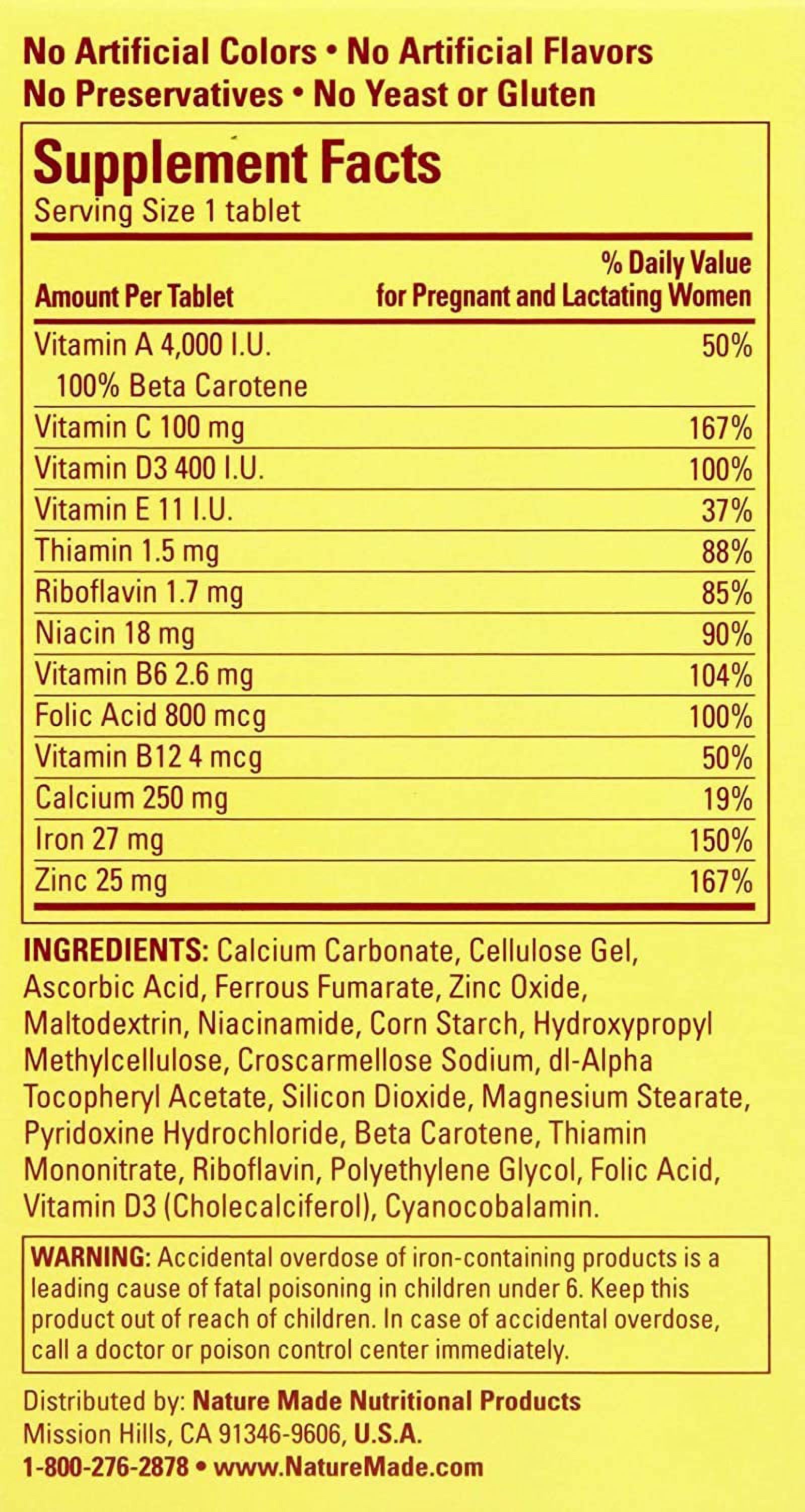 Nature Made Multi Prenatal Tabs, 90 ct (Packaging may vary)