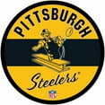 thumbnail image 2 of Pittsburgh Steelers 23" LED Retro Logo Round Wall Sign, 2 of 3