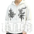thumbnail image 3 of Unisex Goth Zip Up Hoodie Y2K Aesthetic Graphic Sweatshirt Oversized Hooded Jacket Punk Grunge Streetwear, 3 of 4
