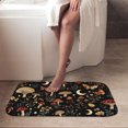 thumbnail image 4 of 1pc Floral and Mushroom Pattern Absorbent Non-Slip Bathroom Thickened Flannel Rug Decor,Soft,Quick Drying,Suitable For Indoor/outdoor Use,Bathrooms,Bedrooms,Kitchens,Terrace,Laundry Rooms,16"x24", 4 of 9