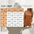 thumbnail image 3 of SHIBEVER Long Sleeve T Shirts for Women Casual Loose Side Split Tunic Tops Fashion V Neck Tops Orange S, 3 of 3