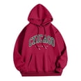 thumbnail image 4 of WEAIXIMIUNG Chandails en Molleton pour Femmes Tendance Zip 2024 Nouveau Pull à Col Rond Imprimé Lettres pour Femmes Pull à Manches Longues de Rue Chandail à Capuchon, 4 of 4