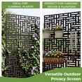 thumbnail image 6 of FOOWIN Outdoor Metal Privacy Screen Galvanized Decorative Screen Set of 2, Black, 6 of 9