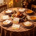 thumbnail image 6 of OCCOA 20 Piece Thanksgiving Disposable Tableware Set with Fall Pumpkin Design, Paper Plates Cups Napkins for Harvest Party Decoration, D, 6 of 6
