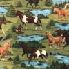 V.I.P by Cranston Wild About Horses Fabric, per Yard