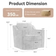 thumbnail image 6 of DREAMSIDEA Swivel Accent Chair, Swivel Barrel Chair, Upholstered Comfy 360 Degree Swivel Club Chair for Living Room/Bedroom/Waiting Room/Office(Linen Pin Stripe Light Brown, Set of 1), 6 of 6