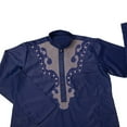 thumbnail image 2 of BAZINRICHE Arab Big and Tall African Men's Long Sleeve Thobe Tops Pants Suis set, 2 of 5