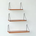 thumbnail image 2 of 1-Tier Wooden Multi-Functional Storage Rack Hanging Wall Storage Holder for Living Room Bedroom Decor - Brown S, 2 of 6