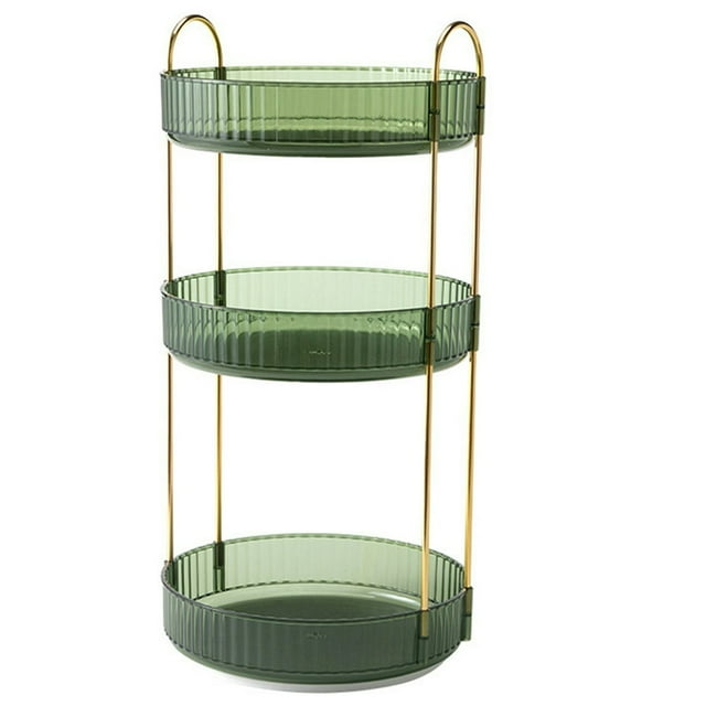 EIMELI Étagère de Maquillage Rotative à 360 Degrés Rangement Maison (Blanc Trois Couches)