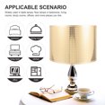 thumbnail image 4 of OULII Golden Modern Cloth Oval Lampshade for Table Lamps Easy Install Durable Decorative Home Use, 4 of 7