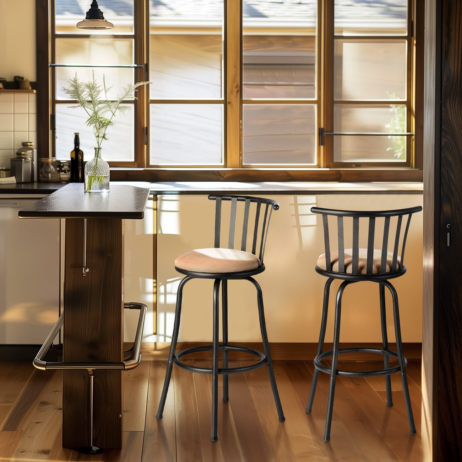 Better Homes Gardens Indoor Adjustable 24 or 29 Swivel Barstool Oil Rubbed Bronze Walmart