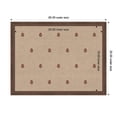 thumbnail image 5 of Kate and Laurel Framed Fabric Pinboard 26 x 20, Red Botanical Block Print Printed Linen Classic Bulletin Board for Use as a Vision Board or Wall Organization, Florence Medium Brown Frame, 5 of 8