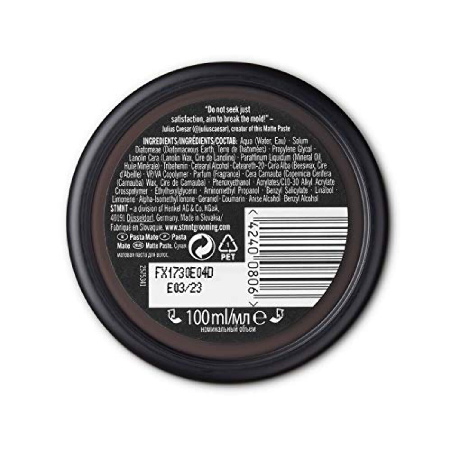 STMNT Grooming Goods Matte Paste 3.3 oz