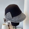 thumbnail image 6 of CoCopeaunt Fall And Winter Fishermen’s Cap Women’s Fragrance Style Bow Wool Basin Cap After The Roll Split Fashion Hat Tide, 6 of 6