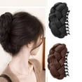thumbnail image 2 of Natural Looking Twisted Braided Bun Hairpiece For Women with Voluminous Styles And Convenient Claw Clip for Formal Event, 2 of 9
