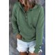 thumbnail image 3 of ABPHQTO Sudadera con capucha y bolsillo con botones a presión de mujer en verde, 3 of 5
