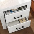 thumbnail image 5 of Night Stand Set of 2, Bedside Table with 2 Storage Drawers, Modern Nightstand with Smooth Slideway, Bed Desk for Bedroom, Living Room, White (17.7"x15.7"x19.7"), 5 of 17