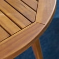 thumbnail image 4 of Jaxson Outdoor 3 Piece Acacia Wood Bistro Set with Straight Legged Table, Teak, 4 of 6