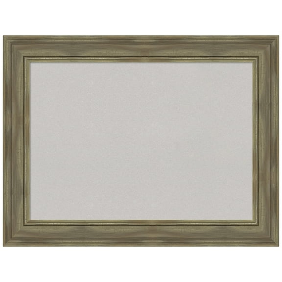 Amanti Art Grey Cork Board Wood Framed Alexandria Greywash Bulletin Board 34 in. x 26 in.