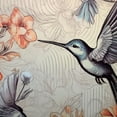 thumbnail image 6 of JEUXUS Birds Flowers Wallpaper Round Tablecloth Waterproof Resistant Fabric 100% Polyester Fiber 46-50, 6 of 8
