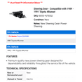 thumbnail image 2 of Steering Gear - Compatible with 1989 - 1991 Toyota 4Runner 1990, 2 of 2