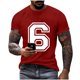 thumbnail image 2 of Tops para hombre, blusas y camisas de cuello redondo y manga corta para hombre, blusas estampadas de moda para hombre, jersey de cuello redondo y manga corta, blusa de poliéster para hombre., 2 of 6