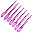 thumbnail image 1 of 12 pinzas de acero inoxidable para peluquería, pinzas de pico de pato, herramienta de peluquería (rosa), 1 of 5