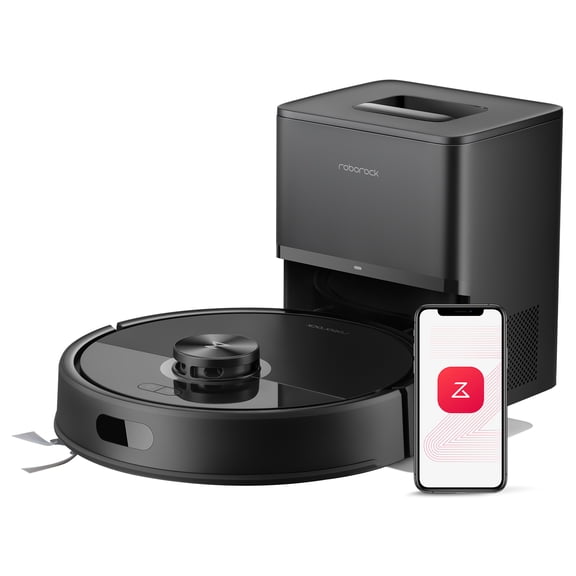 Roborock Q7 M5+ Robot Vacuum and Mop, Upgraded from Q5 Max+, Self-Emptying, 10,000Pa Suction, Dual Anti-Tangle System for Pet Hair & Carpet, PreciSense LiDAR Navigation, App Control, Black