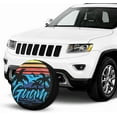thumbnail image 2 of Guam Island Flag Palm Trees Spare Tire Cover Weatherproof Wheel Protectors Dust-Proof Sun Protection Wheel Tire Covers Universal Fit for Truck SUV RV Camper Trailer Car Accessories, 2 of 10