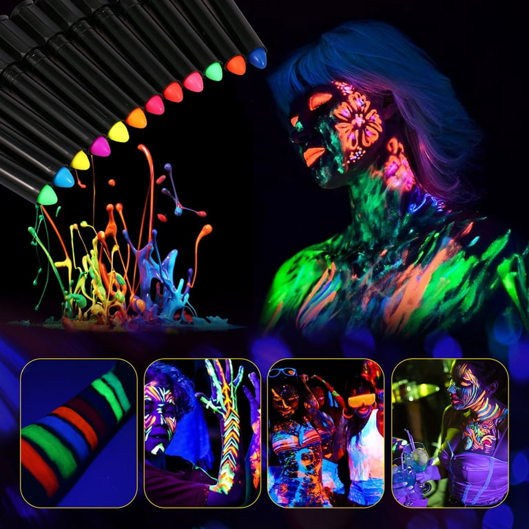 Boby Paint Sticks Glow In The Black Light Face Paint Crayons
