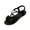 Black, variant on UDAUDU Women's Bow Flat Sandals Comfortable 2026 Summer Beach Vacation Open Toe Ankle Strap Slip On Trendy Slides Shoes Red Size 8.5