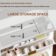 thumbnail image 2 of QinaQin Slim Three-Compartment Shoe Cabinet with a 31.5-Inch Recessed Design, Adjustable Shelves, and Freestanding Entryway Storage Unit, 2 of 9