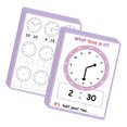 thumbnail image 2 of 10 hojas de borrado para contar la hora, reloj de aprendizaje, material escolar, material didáctico, juguete educativo, reutilizable, regalo p, 2 of 9