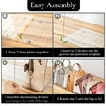 thumbnail image 4 of Purse Organizer for Closet, 8 Sections Adjustable Acrylic Shelf Dividers for Closet Organization, Shelf Dividers for Closet Organization, Closet Purse Organizer for House, Office Use, 4 of 7