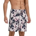 thumbnail image 2 of Pofeuu Lilies Flowers Print Men's Soft Woven Elastic Waistband Sleep Pajama Short-3X-Large, 2 of 6