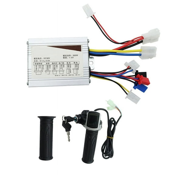 36V 350W Electric Scooter Brushed Controller Motor Throttle Twist Grip Kit for E-Bike Electric Scooter Bicycle
