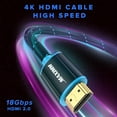 thumbnail image 6 of Maximm 4K HDMI Cable 3 Pack 6 Feet – High-Speed HDMI Cord 18 Gbps, Supports 4K 60Hz, Nylon Braided, 6 of 6