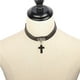 thumbnail image 4 of Collar de cuero de PU gótico europeo y americano shaofei con colgante de cruz punk Harajuku cadena de clavícula negra, 4 of 5