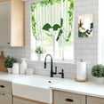 thumbnail image 5 of St. Patrick's Day Tie Up Curtains for Windows, Adjustable Balloon Window Shades, Lucky Shamrock Leaves Lips Green Stripes Kitchen Window Treatments Farmhouse Short Curtains with Rod Pocket 42"x45", 5 of 8