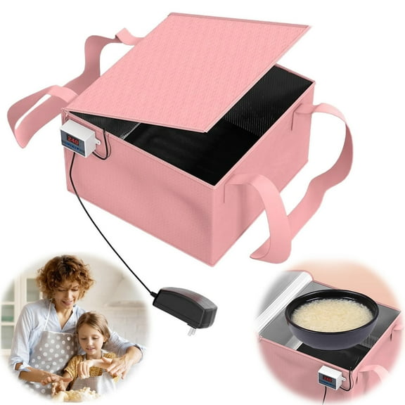 Proofing Box,Bread Proofer,Bread Proofing Box,Dough Proofing Box,Dough Proofer,Pizza Proofing Box,Proofer,Proofer For Baking Bread For Baking & Fermentation(Pink 11.8*11.4*7.4in)from QiwagFerng