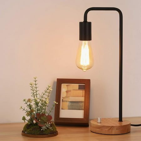 Industrial Desk Lamp With Wooden Base Modern Table Vintage Night Stand For Living Room Bedroom Office Coffee College Dorm Canada Wooden Base Modern Table Lamp Vintage, Modern Industrial Desk Lamp