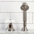 thumbnail image 4 of Kingston Brass KSK4308PXTR Deck Mount Hand Shower with Diverter for Roman Tub Faucet, Brushed Nickel, 4 of 5
