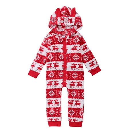 

Fesfesfes Pjs Xmas Family Set Toddler Baby Boys Girls Christmas Cute Elk Snowflake Print Romper Family Parent-child Wear Baby Sale Clearance