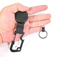 thumbnail image 5 of 2Pcs Retractable Key Chain, Multitool Carabiner Key Holder, Retractable Badge Holder Reel, Heavy Duty Badge Reel with Steel Cable, 5 of 7
