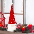 thumbnail image 6 of KOMOO Gnome Christmas Tree Top Doll Red Hat Striped Faceless Doll Tree Top Hanging Legs Dress Up Holiday Ornaments Decor, 6 of 8