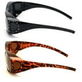 thumbnail image 2 of 2 Pairs Womens Polarized Fit Over Glasses Sunglasses Rhinestone Rectangular Heart, 2 of 4