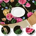 thumbnail image 4 of Round Fitted Tablecloth with Elastic Edges Fits 36"-44" Round Tables Pioneer Colorful Floral Waterproof Table Cover Washable Indoor and Outdoor for Party Kitchen Dinner Banquet Patio Picnic, 4 of 7