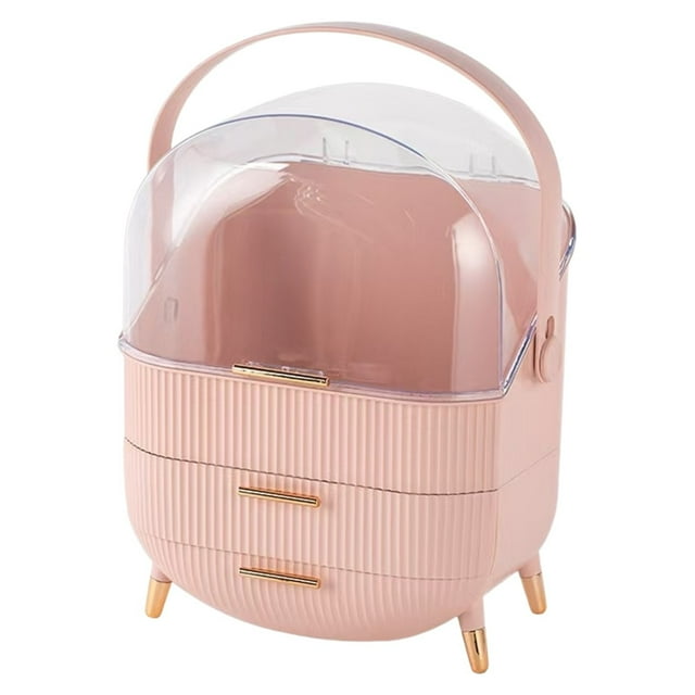 Multi Function Make Up Case Cosmetic Storage Box Organizer Skin Products Jewelry Organizer Finishing Box for Bedroom Bathroom Desktop