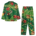 thumbnail image 4 of Renewold Women's Long Sleeve Pj's Button Down Sleepwear Pajama Set 2 PCS Christmas Bell Candy Canes Night Wear Shirts Casual Life Athletic Clothing Size 3XL, 4 of 6