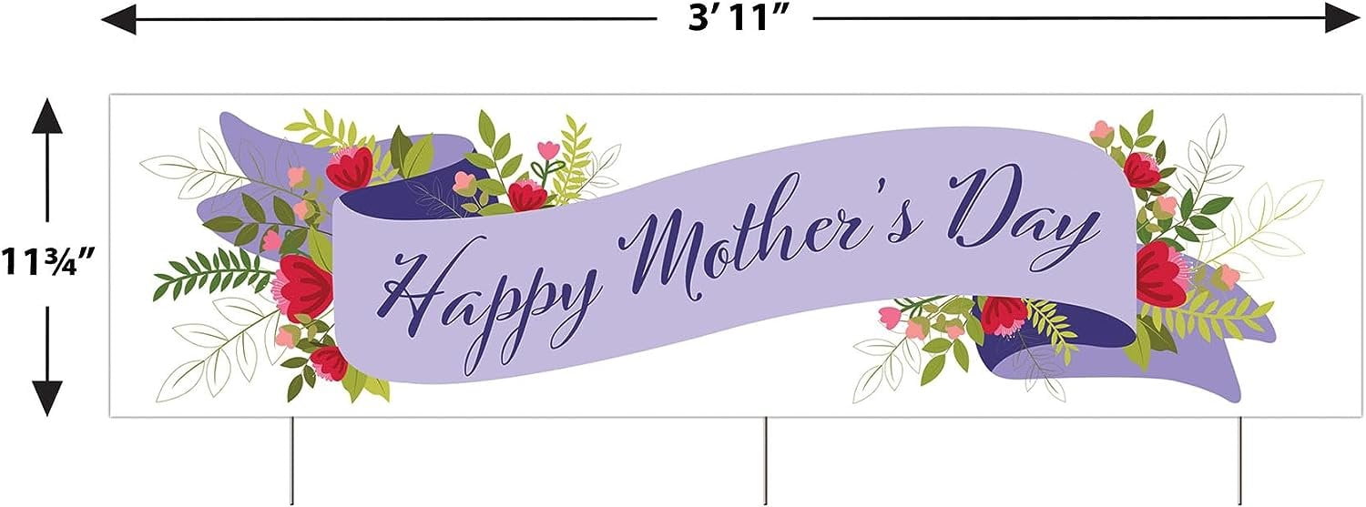 Plas Jumbo Happy Mothers Day Yard Sign